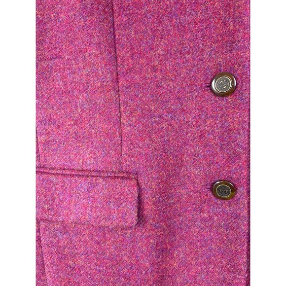 NWT Talbots 100% Wool Blazer Jacket Cranberry Crest Buttons Made in USA 16 - Picture 10 of 16